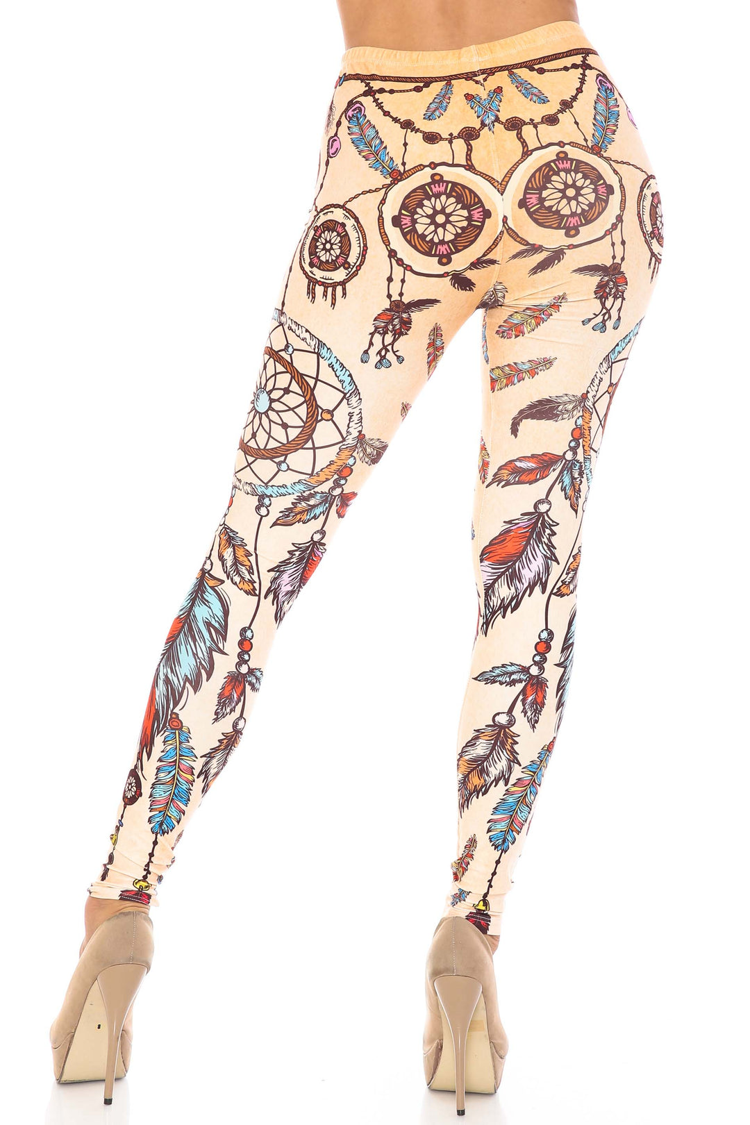 Creamy Soft Dreamcatcher Extra Plus Size Leggings - 3X-5X - USA Fashion