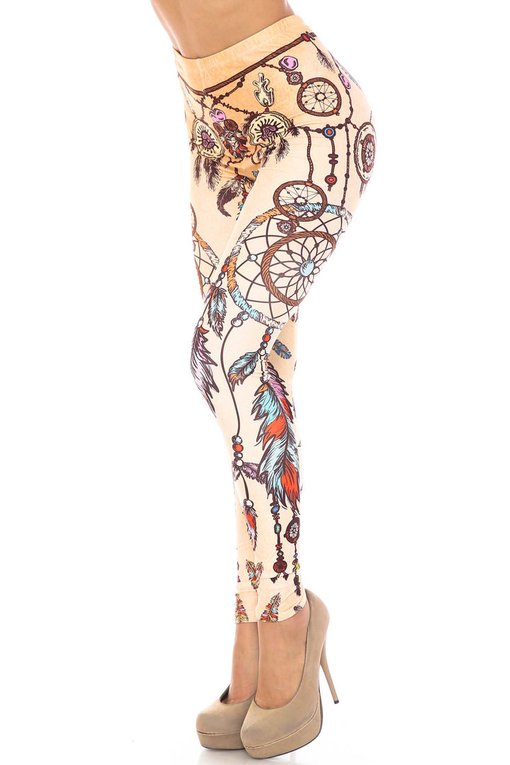 Creamy Soft Dreamcatcher Extra Plus Size Leggings - 3X-5X - USA Fashion