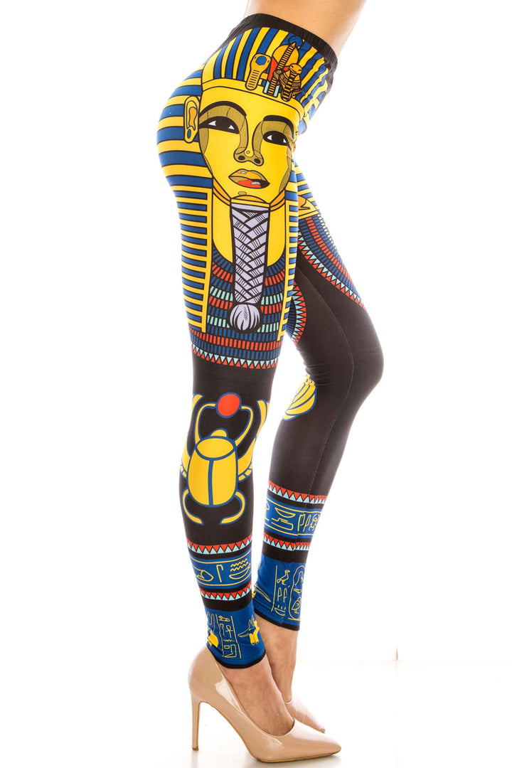 Creamy Soft King Tut Extra Plus Size Leggings - 3X-5X - USA Fashion
