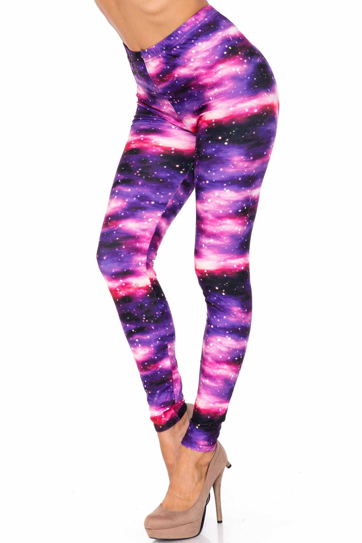 Creamy Soft Purple Mist Extra Plus Size Leggings - 3X-5X - USA Fashion