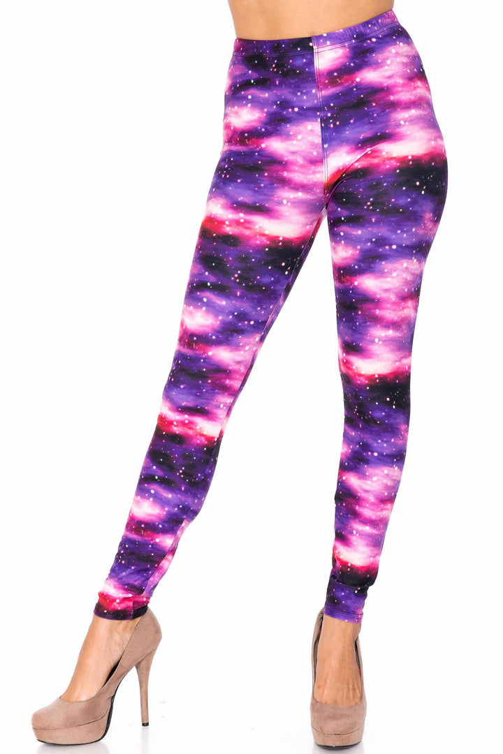 Creamy Soft Purple Mist Extra Plus Size Leggings - 3X-5X - USA Fashion