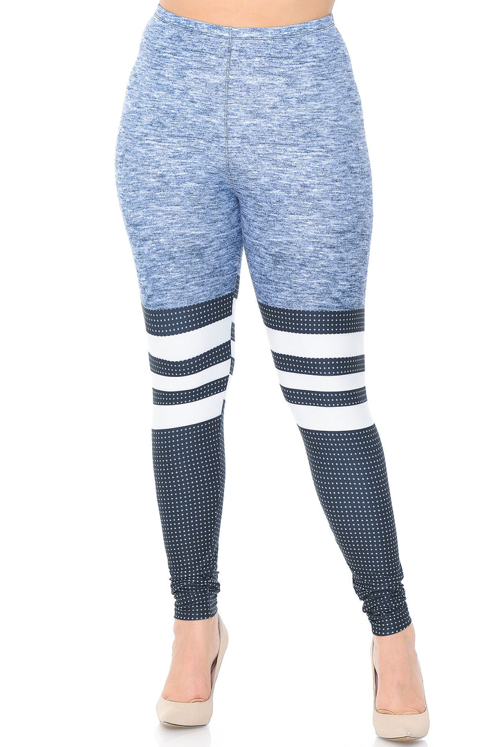 Creamy Soft Split Sport Extra Plus Size Leggings - 3X-5X - USA Fashion