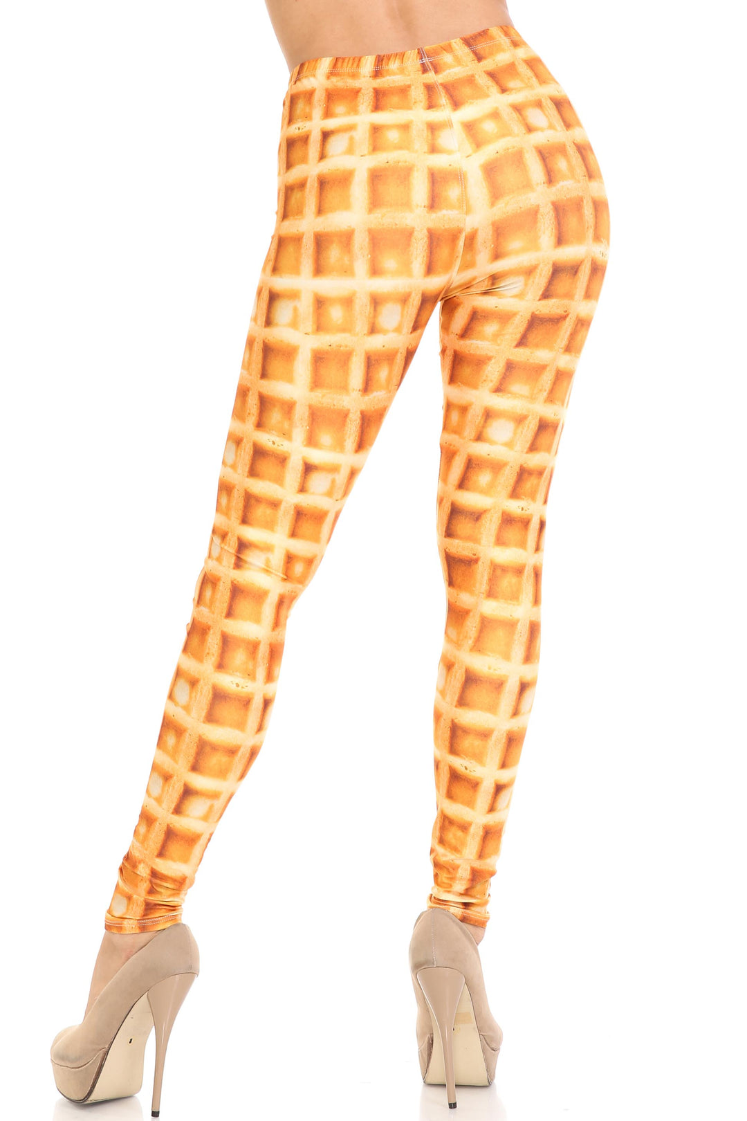 Creamy Soft Waffle Extra Plus Size Leggings - 3X-5X - By USA Fashion