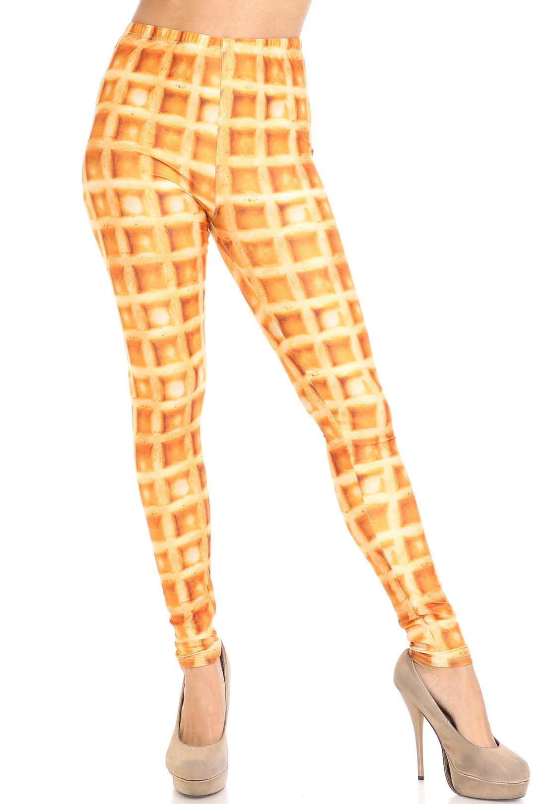 Creamy Soft Waffle Extra Plus Size Leggings - 3X-5X - By USA Fashion