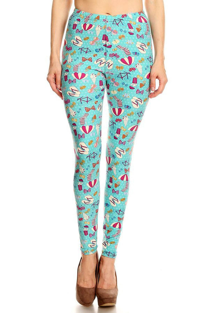 Buttery Smooth Summer Beach Party Plus Size Leggings - LIMITED EDITION