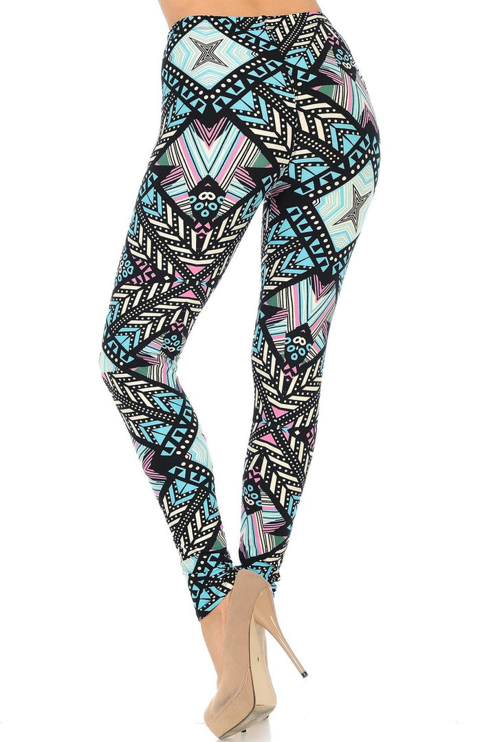 Buttery Smooth Melodic Emerald Tribal Leggings