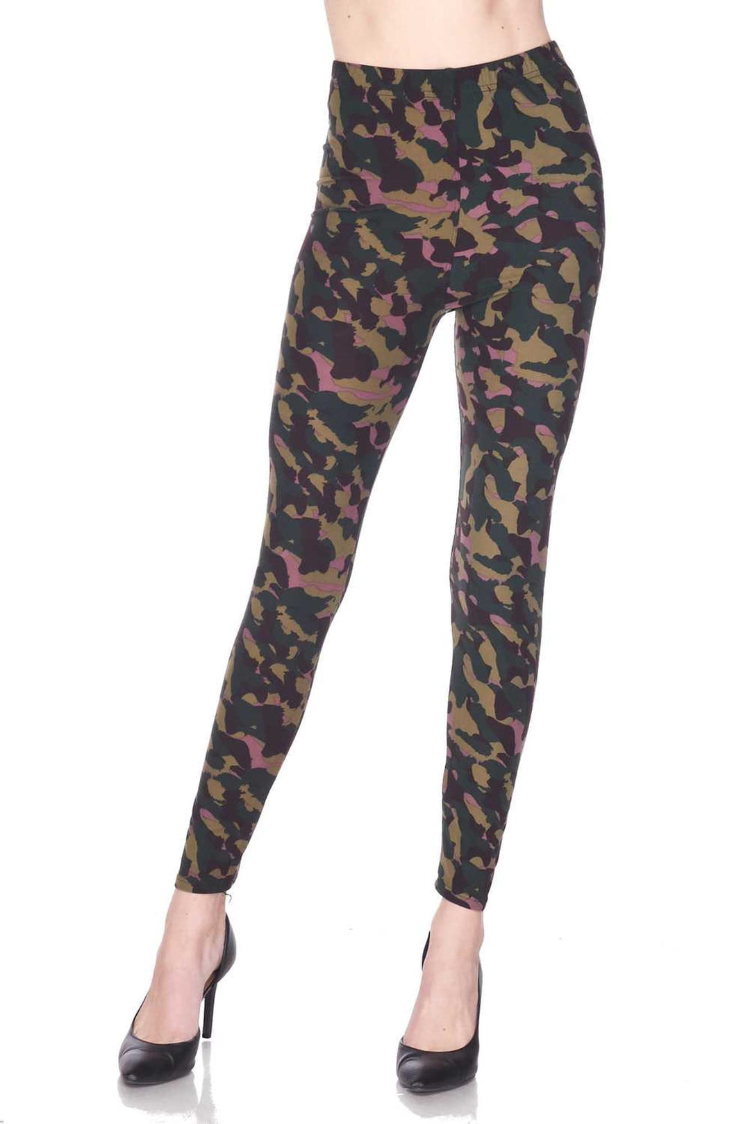Buttery Smooth Midnight Pink Camouflage Leggings