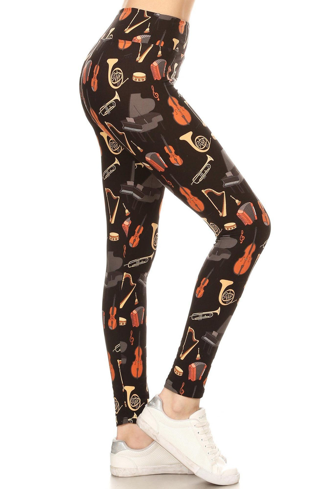 Buttery Smooth Musical Instrument High Waisted Plus Size Leggings