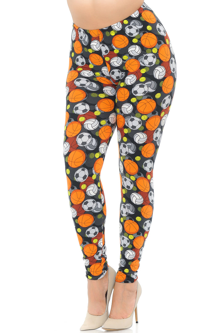 Buttery Smooth Sports Ball Plus Size Leggings