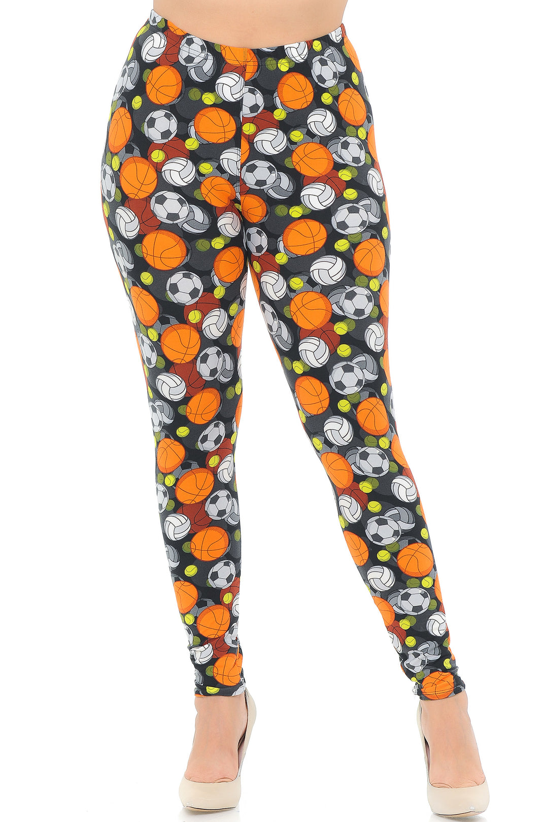 Buttery Smooth Sports Ball Plus Size Leggings
