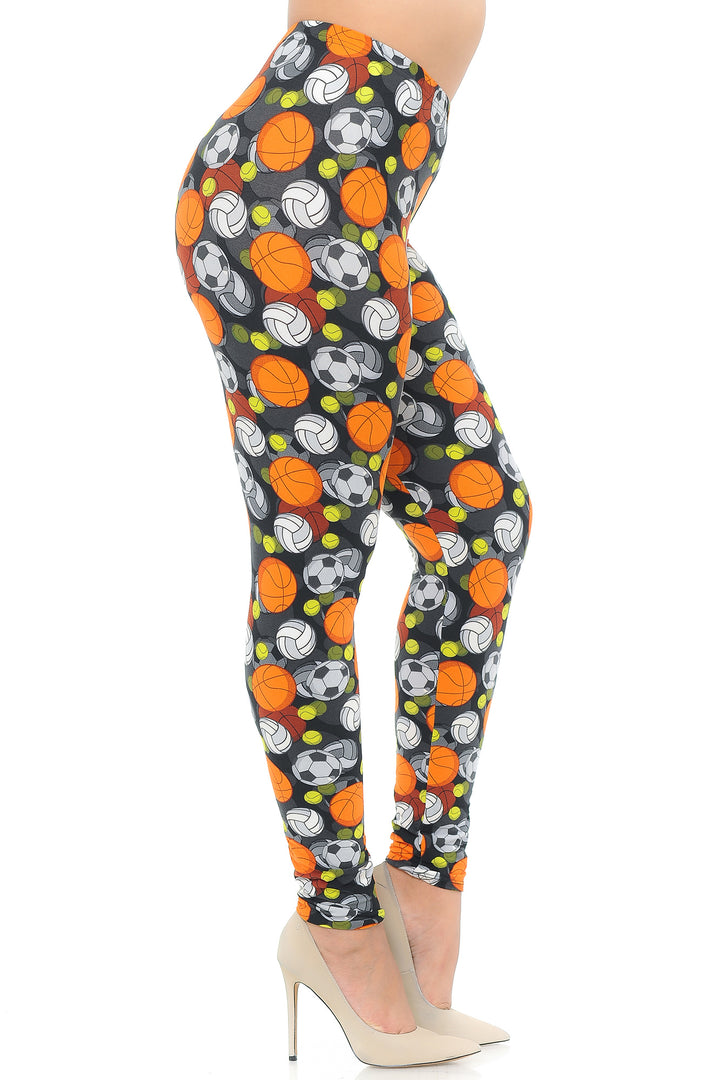 Buttery Smooth Sports Ball Plus Size Leggings