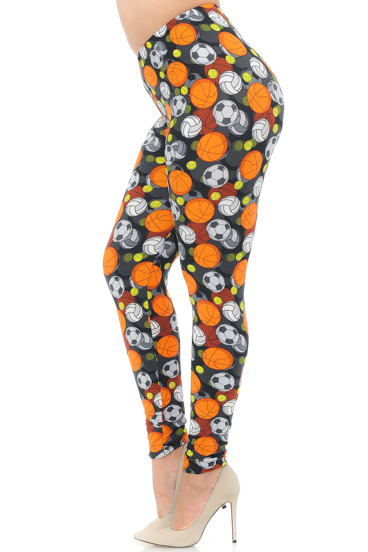 Buttery Smooth Sports Ball Plus Size Leggings