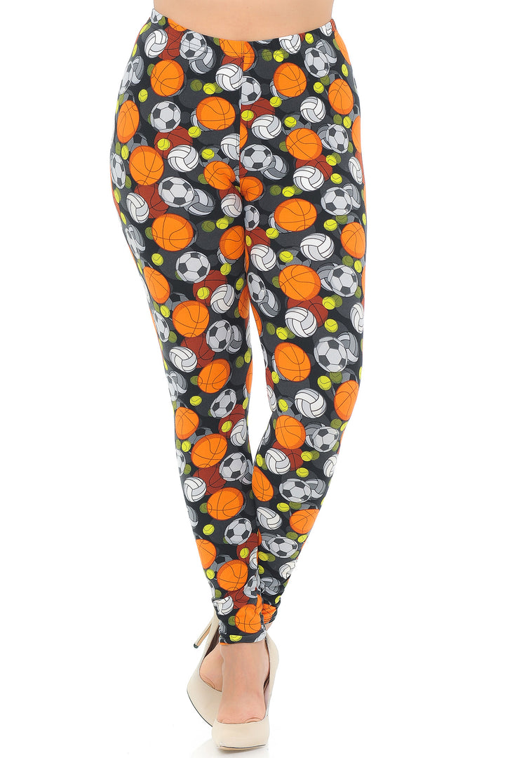 Buttery Smooth Sports Ball Plus Size Leggings
