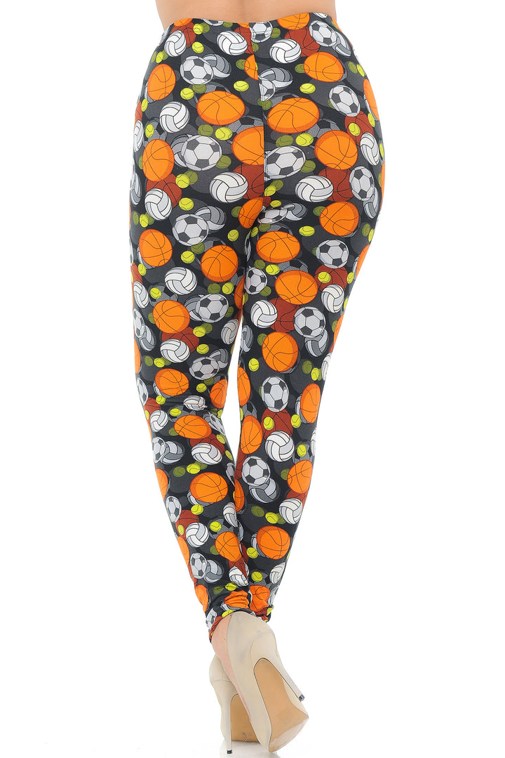 Buttery Smooth Sports Ball Plus Size Leggings