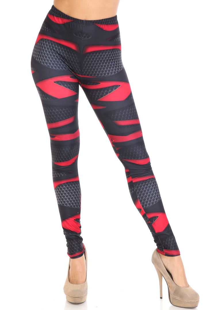 Creamy Soft Cascading 3D Sport Wrap Plus Size Leggings - USA Fashion