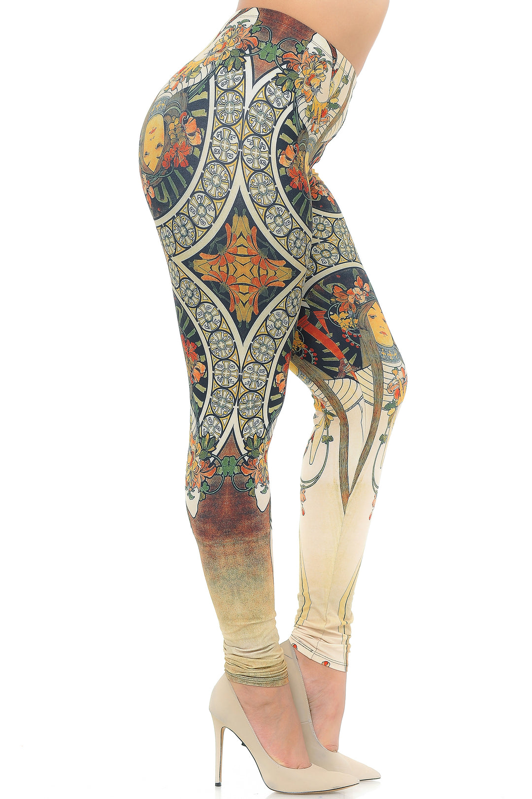 Creamy Soft Gaia Mucha Plus Size Leggings - USA Fashion