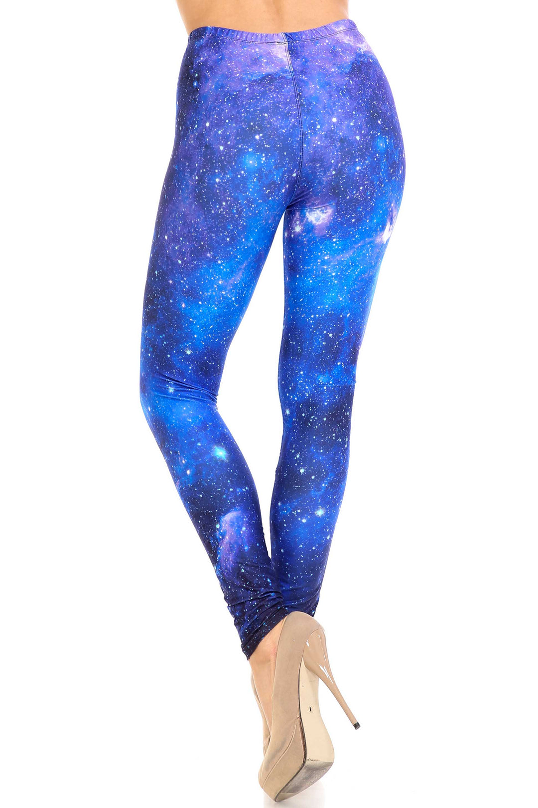 Creamy Soft Deep Blue Galaxy Plus Size Leggings - USA Fashion