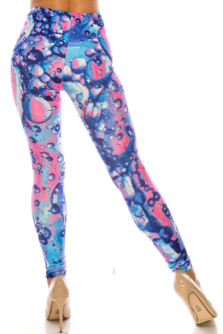 Creamy Soft Brilliant Bubbles Plus Size Leggings - USA Fashion