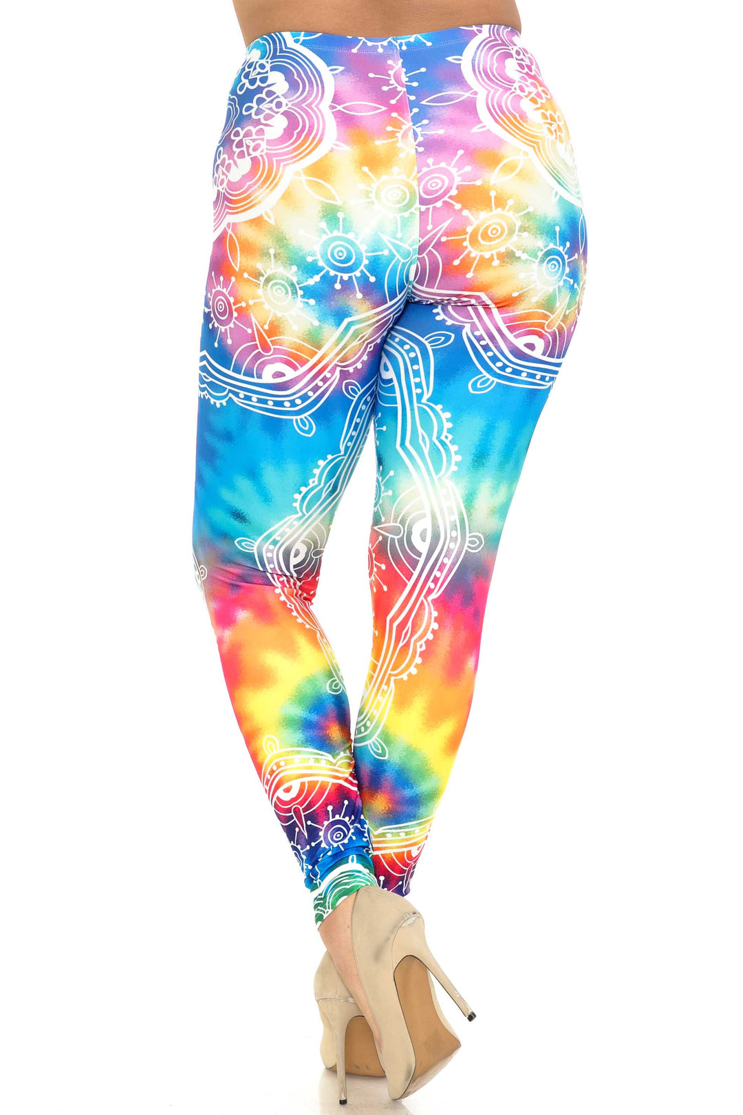 Creamy Soft California Tie Dye Plus Size Leggings - By USA Fashion