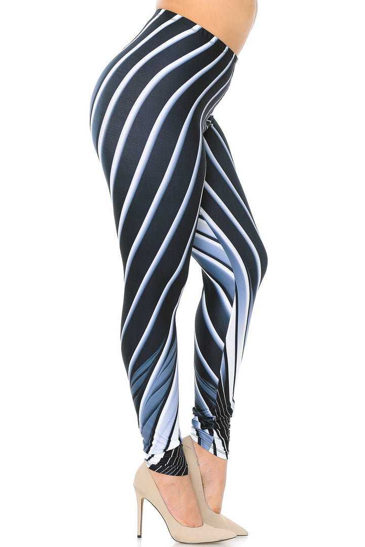 Creamy Soft Contour Body Lines Plus Size Leggings - USA Fashion