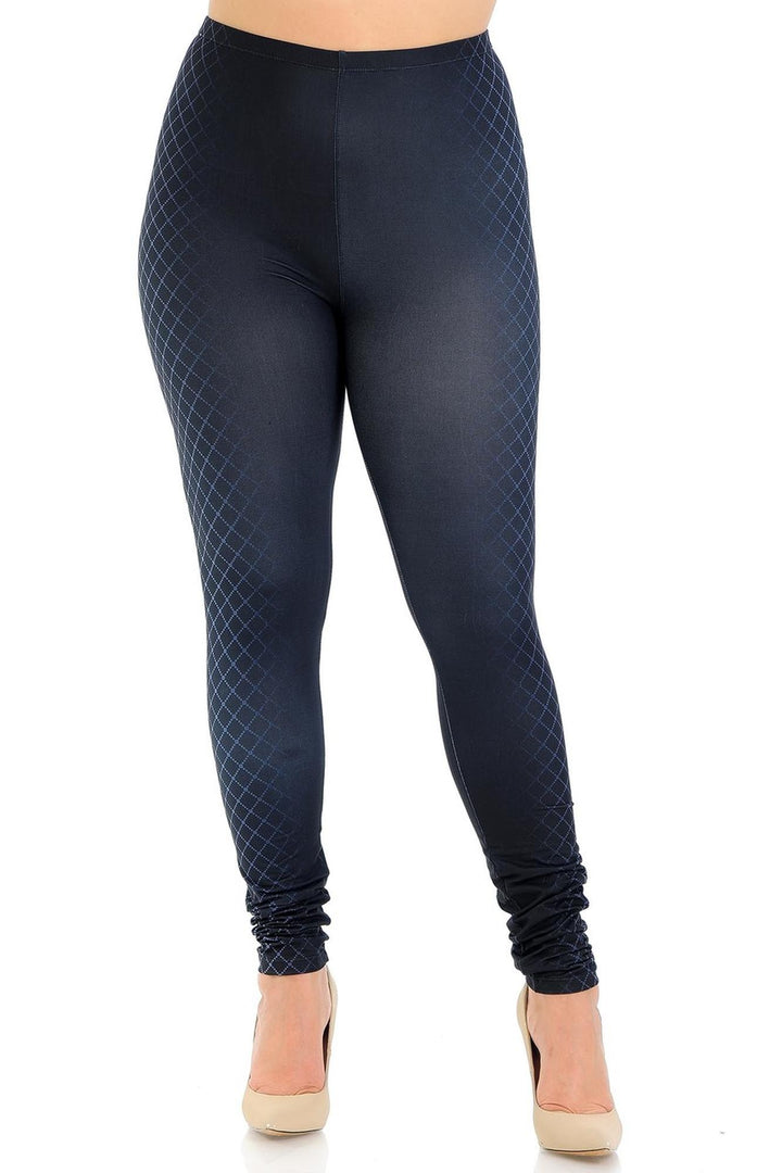 Creamy Soft Contour Crisscross Plus Size Leggings - Signature Collection