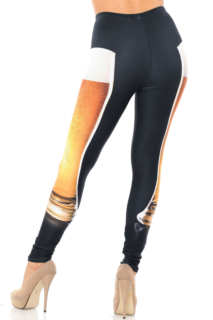 Creamy Soft Draft Beer Plus Size Leggings - USA Fashion
