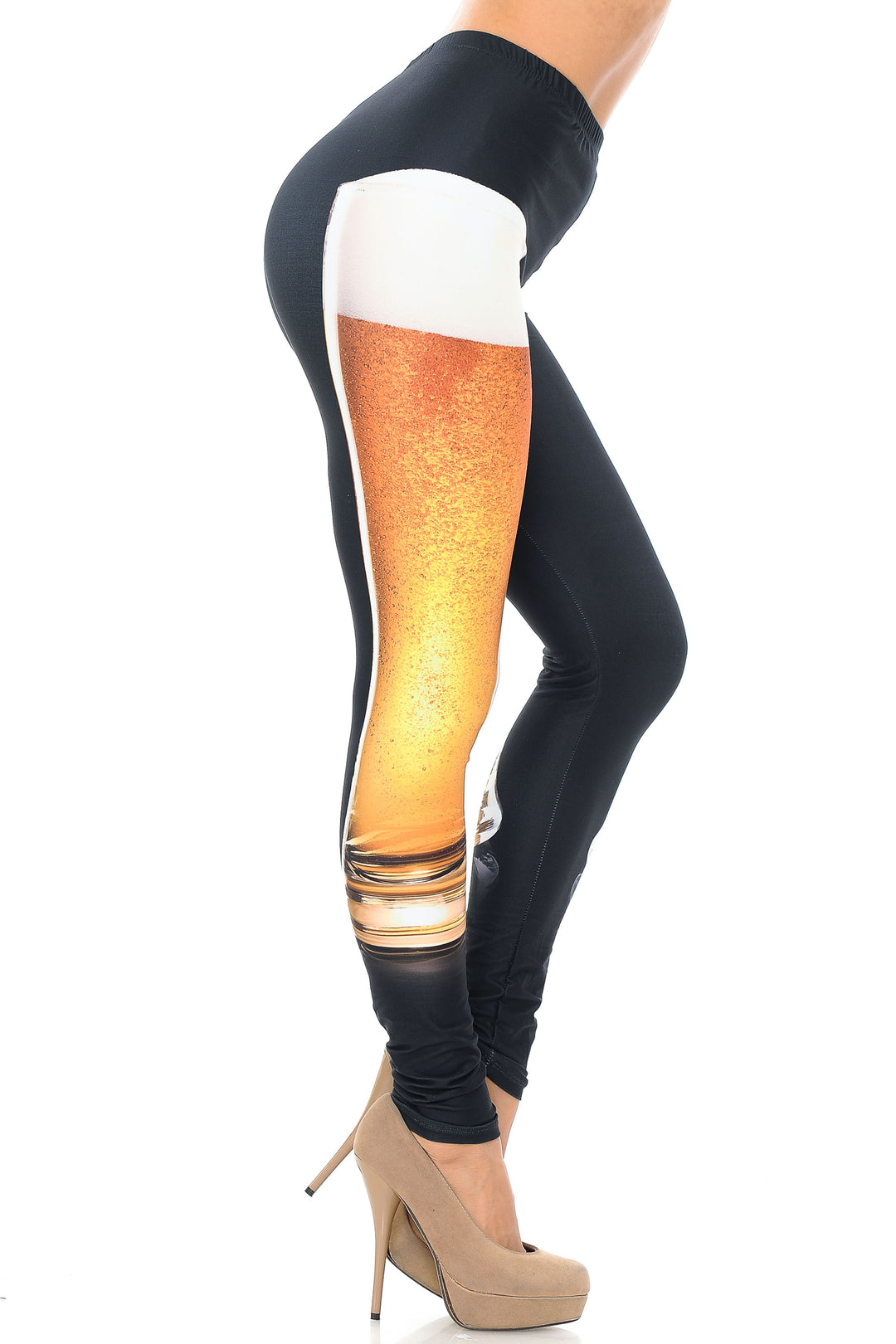 Creamy Soft Draft Beer Plus Size Leggings - USA Fashion