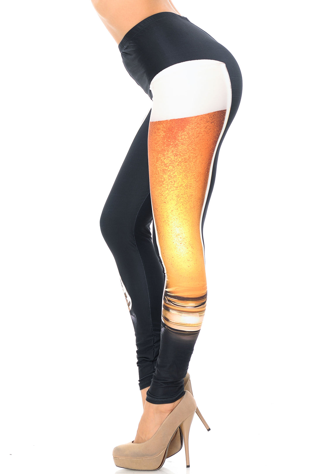 Creamy Soft Draft Beer Plus Size Leggings - USA Fashion