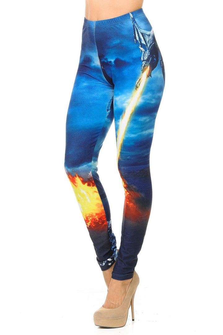 Creamy Soft Dragon Rage Plus Size Leggings