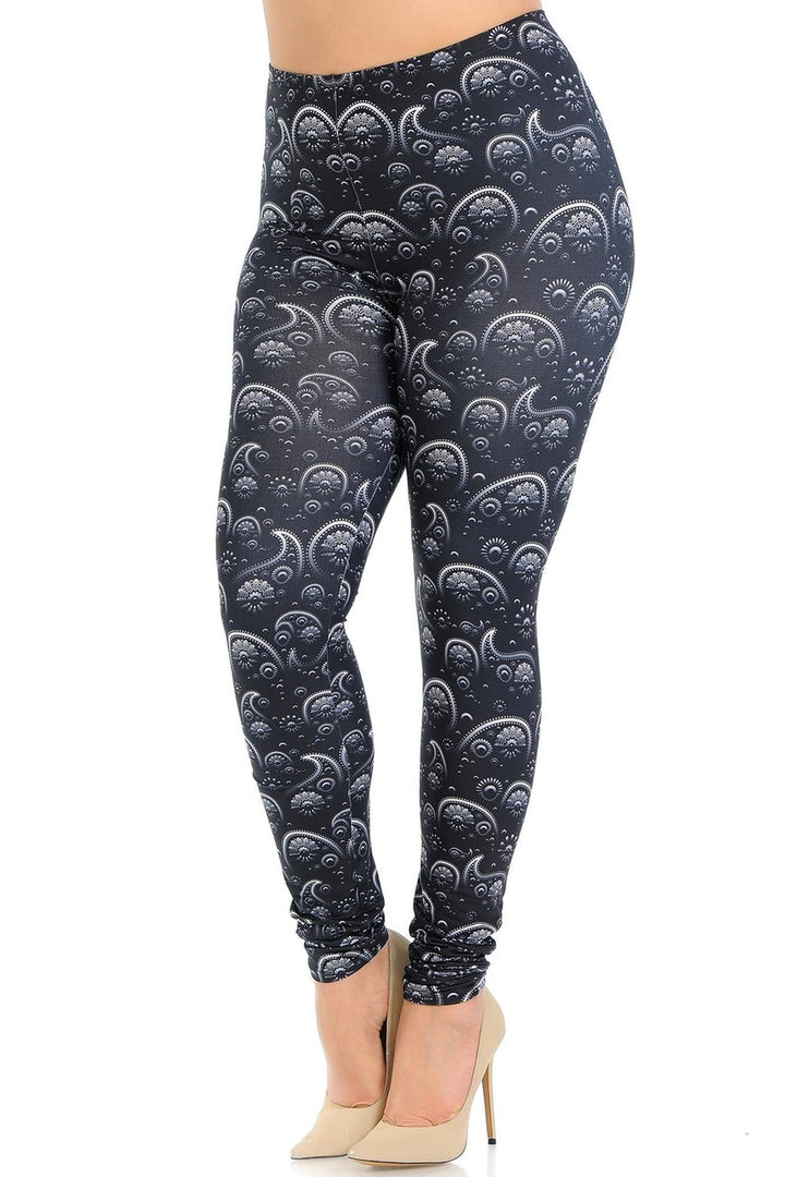 Creamy Soft Fading Paisley Plus Size Leggings - Signature Collection