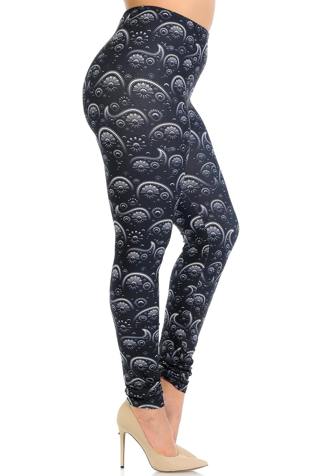 Creamy Soft Fading Paisley Plus Size Leggings - Signature Collection