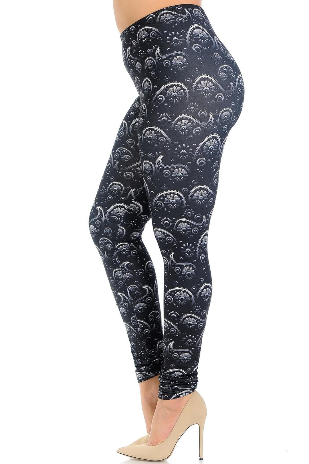 Creamy Soft Fading Paisley Plus Size Leggings - Signature Collection