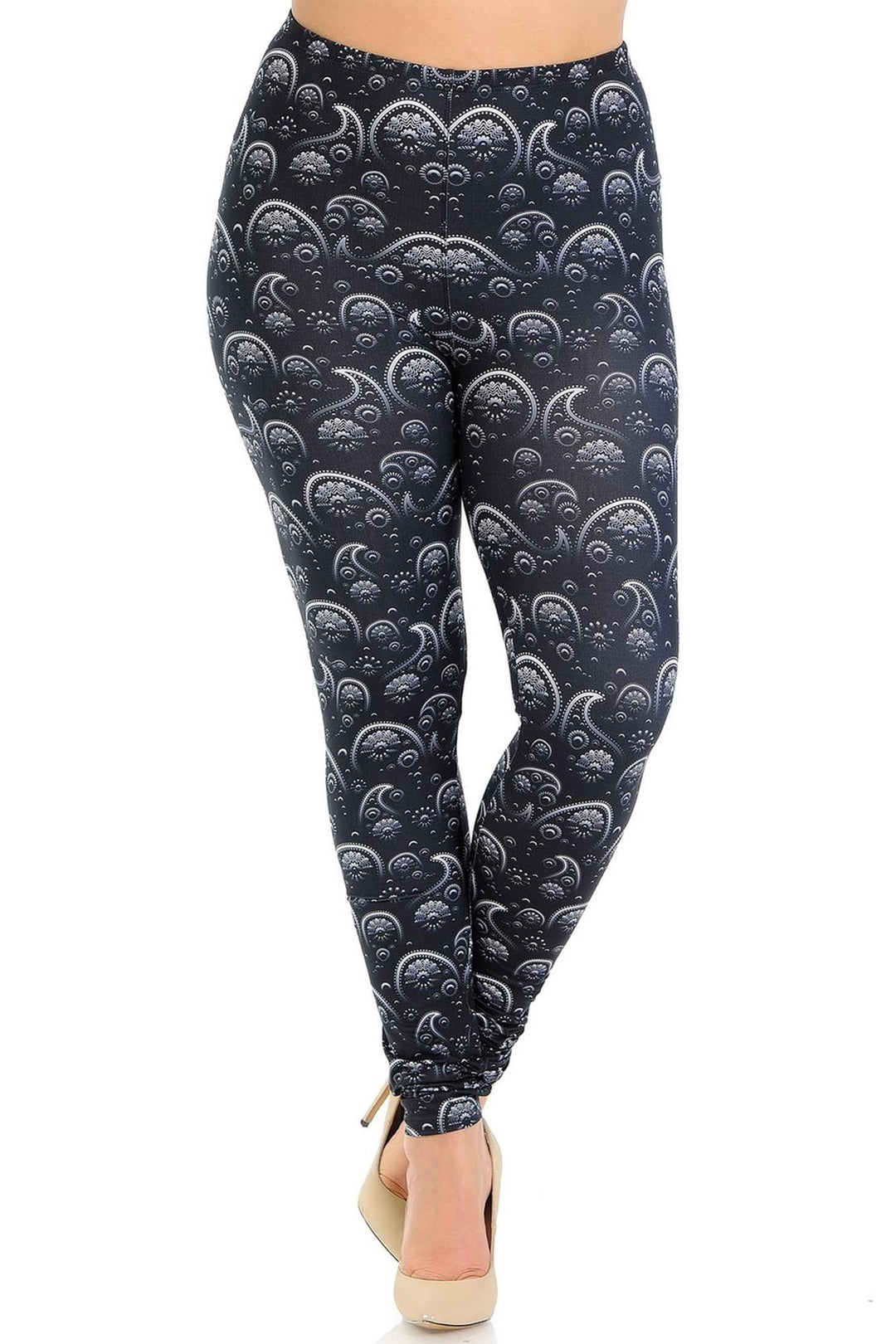 Creamy Soft Fading Paisley Plus Size Leggings - Signature Collection