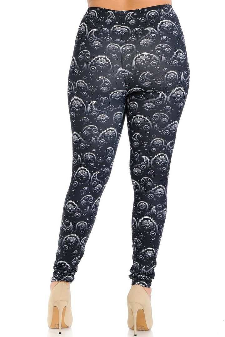 Creamy Soft Fading Paisley Plus Size Leggings - Signature Collection
