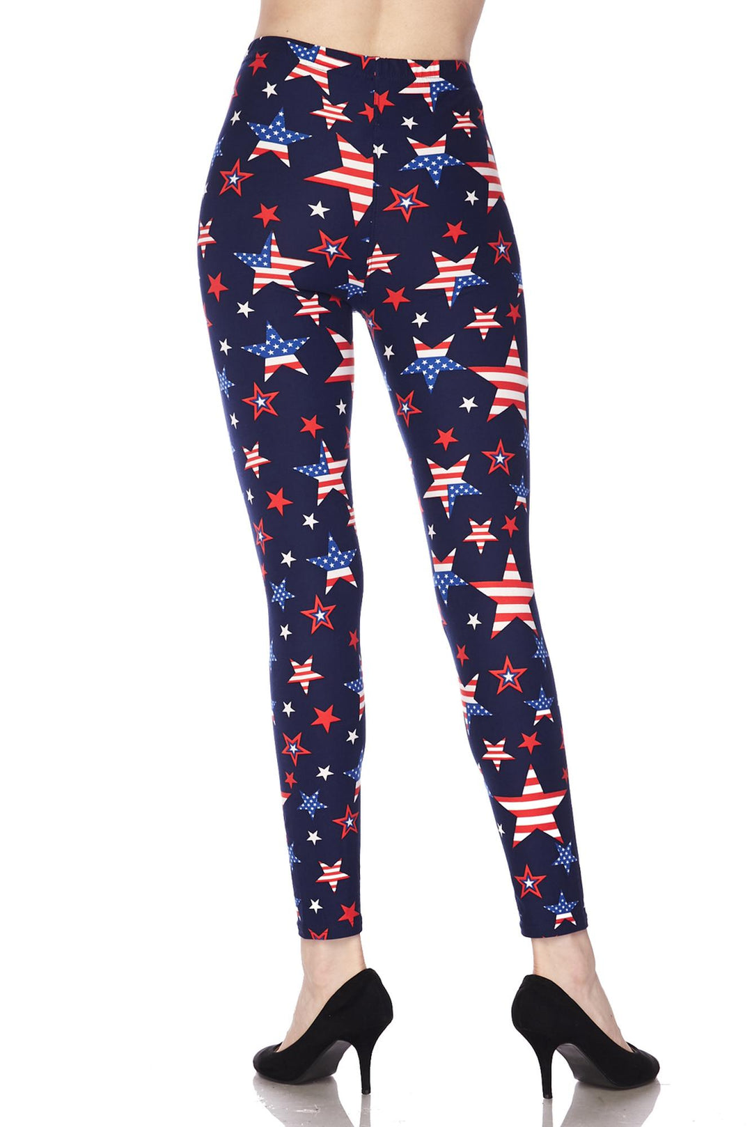 Buttery Smooth USA Stars Plus Size Leggings