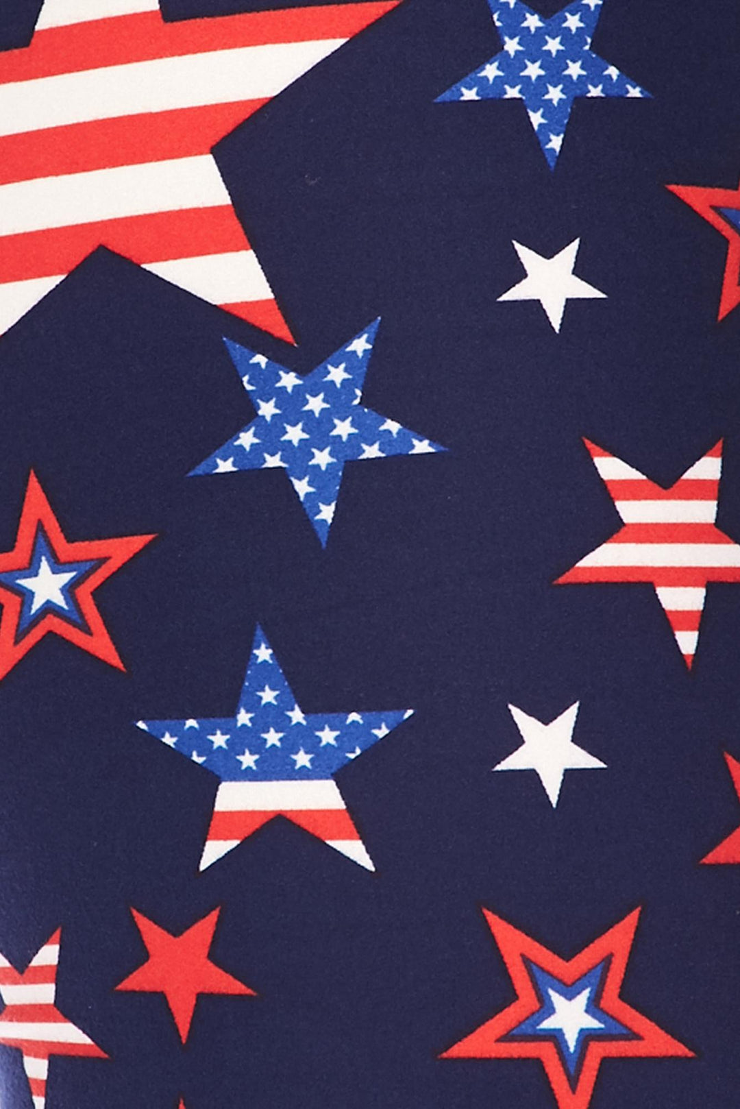 Buttery Smooth USA Stars Plus Size Leggings