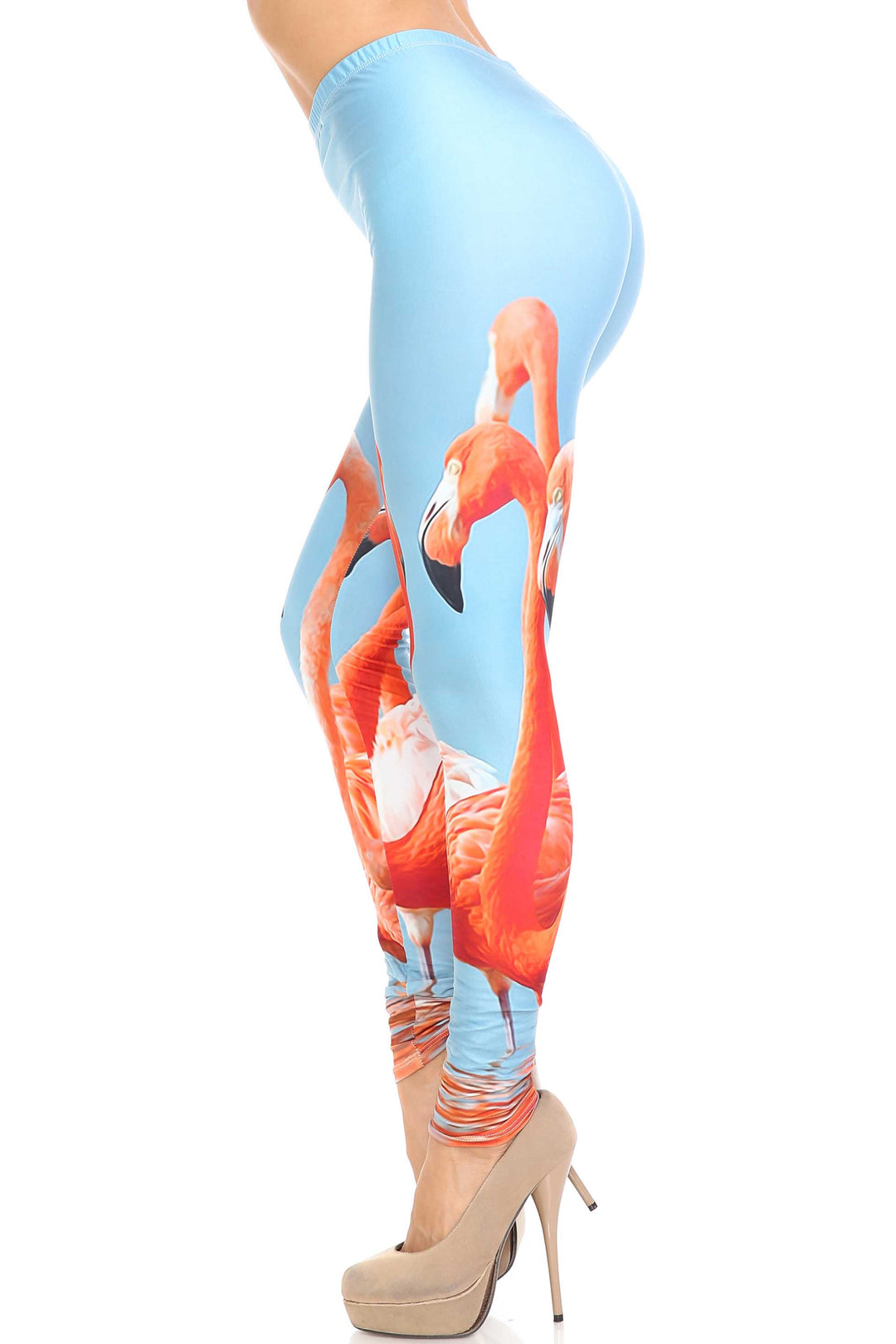 Creamy Soft Flamingo Plus Size Leggings - USA Fashion