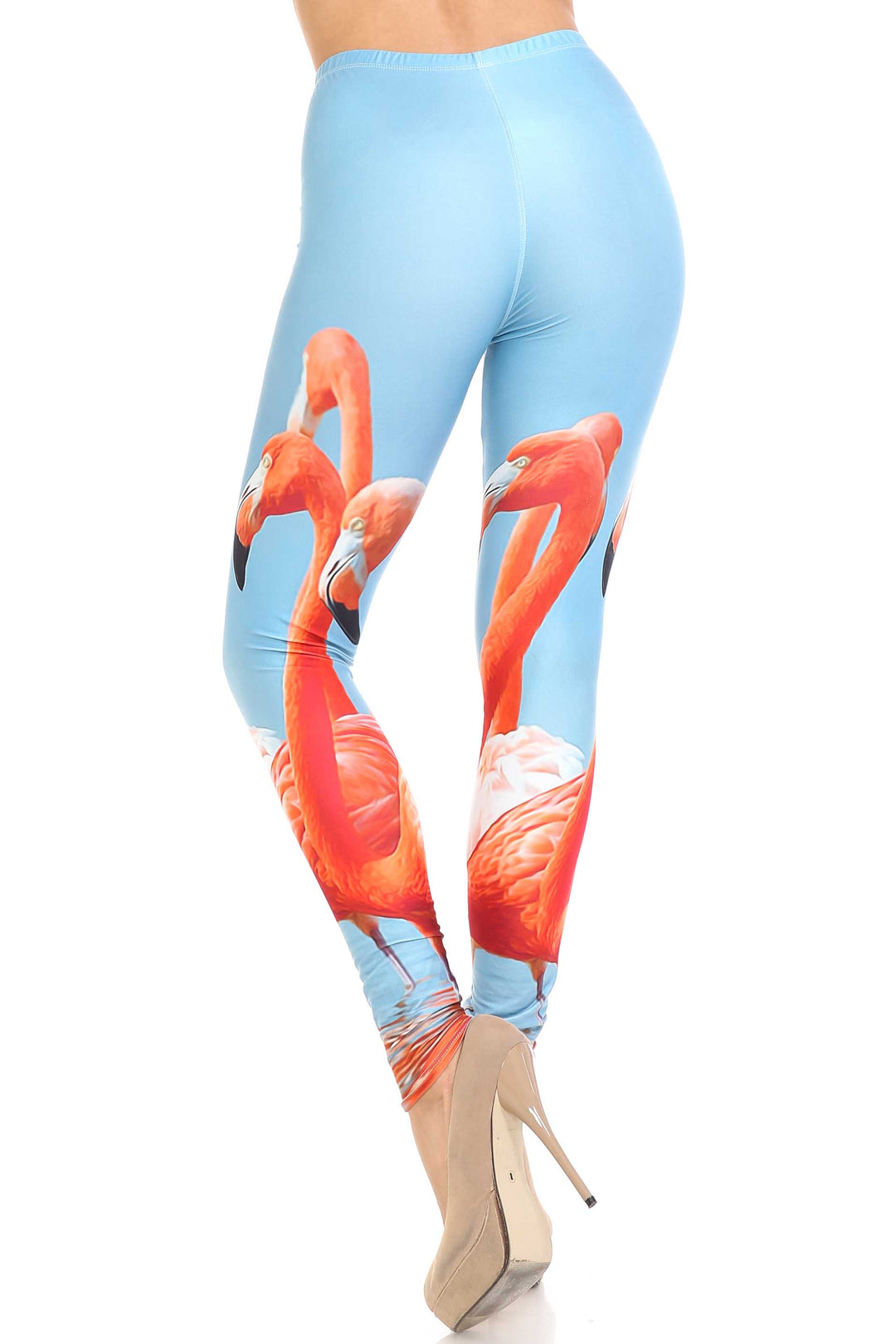 Creamy Soft Flamingo Plus Size Leggings - USA Fashion