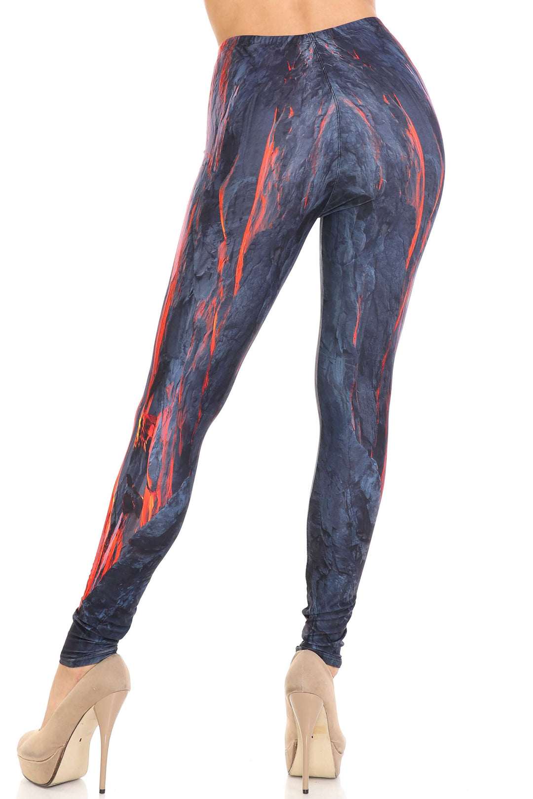 Creamy Soft Hot Lava Plus Size Leggings - By USA Fashion