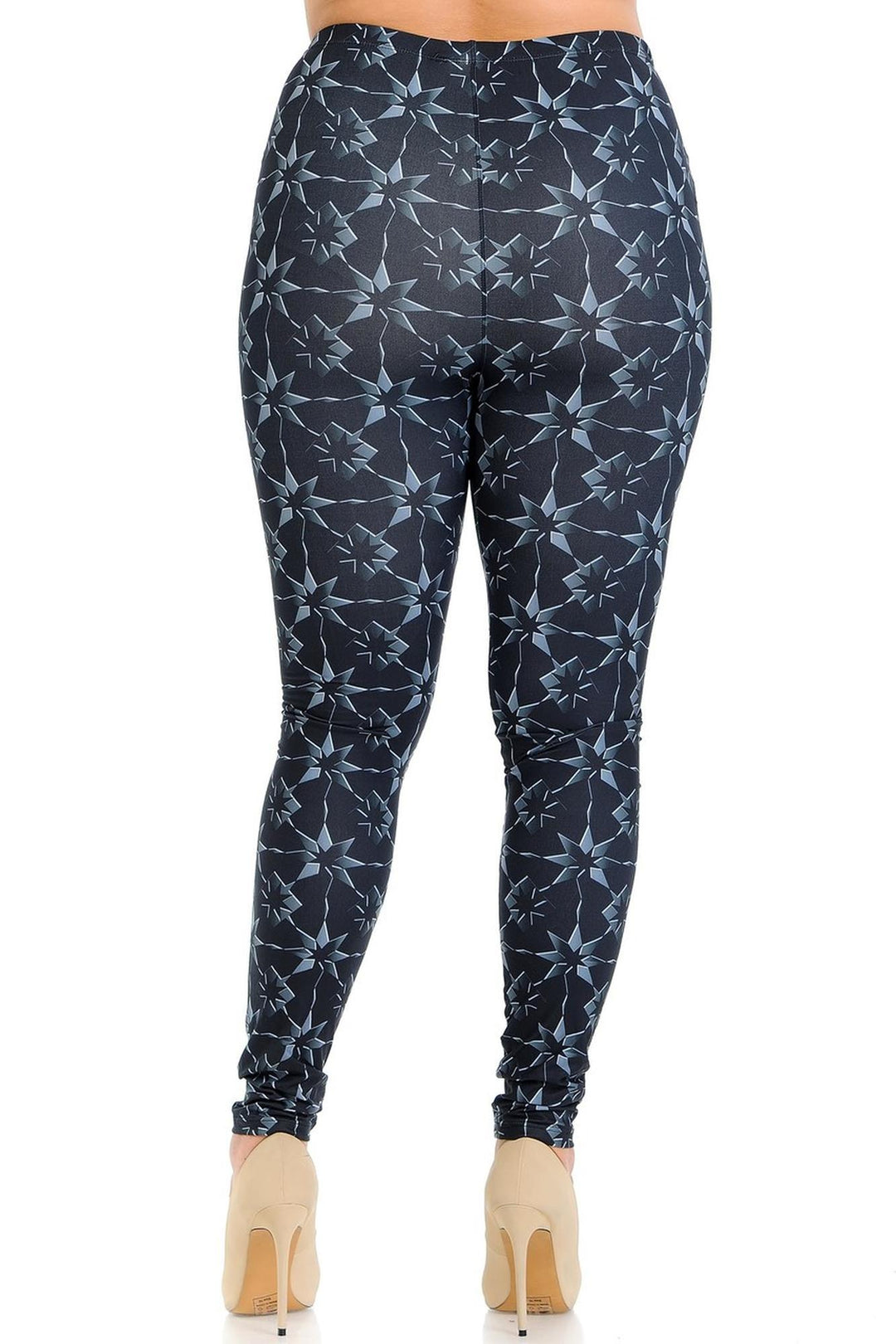 Creamy Soft Metallic Stars Plus Size Leggings - Signature Collection