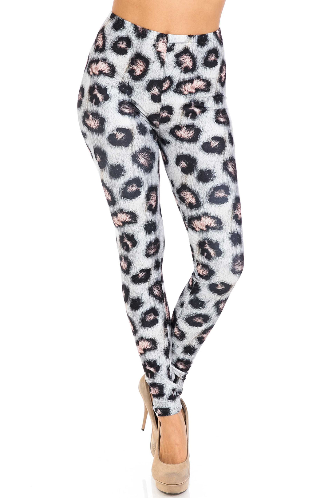 Creamy Soft Moda Leopard Plus Size Leggings - USA Fashion