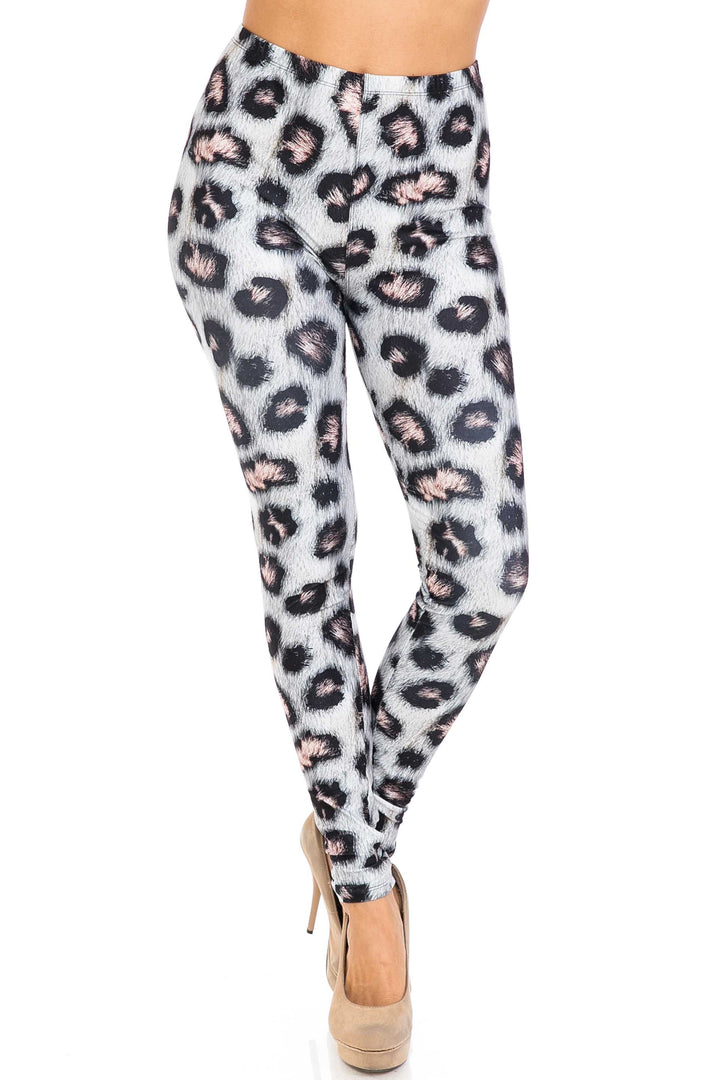 Creamy Soft Moda Leopard Plus Size Leggings - USA Fashion