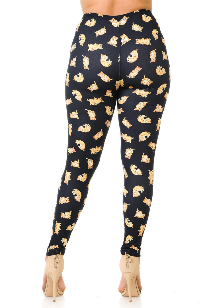 Creamy Soft Playful Kitty Cats Plus Size Leggings