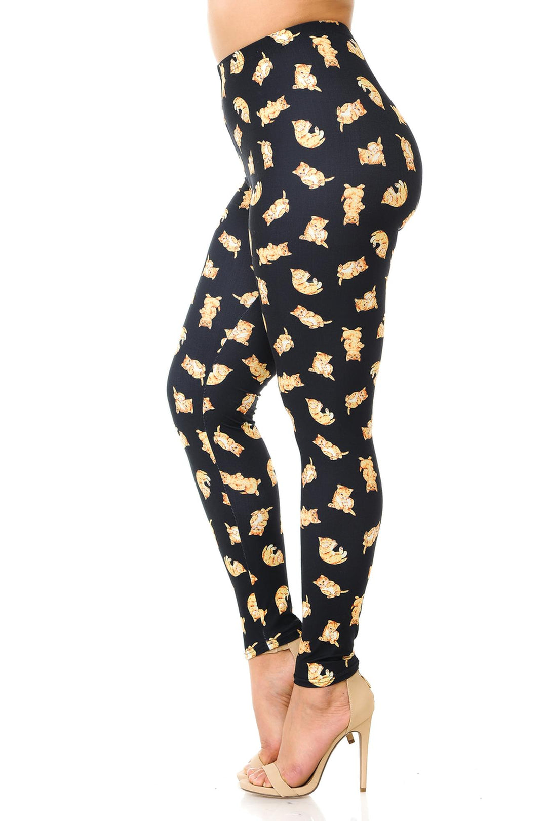 Creamy Soft Playful Kitty Cats Plus Size Leggings