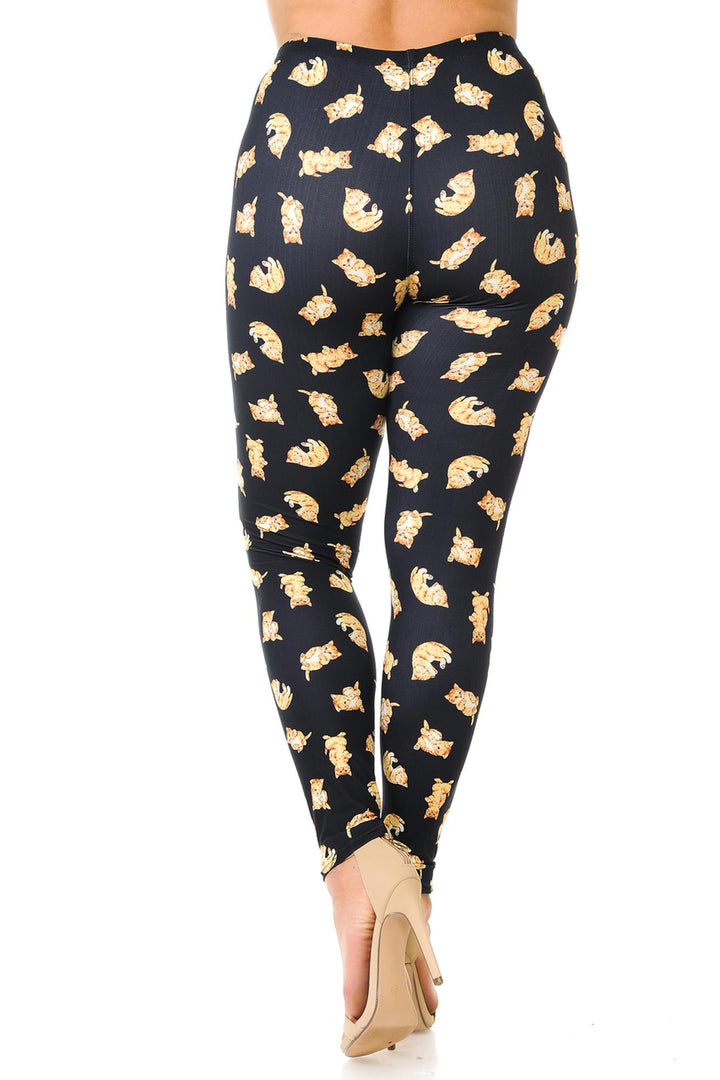 Creamy Soft Playful Kitty Cats Plus Size Leggings
