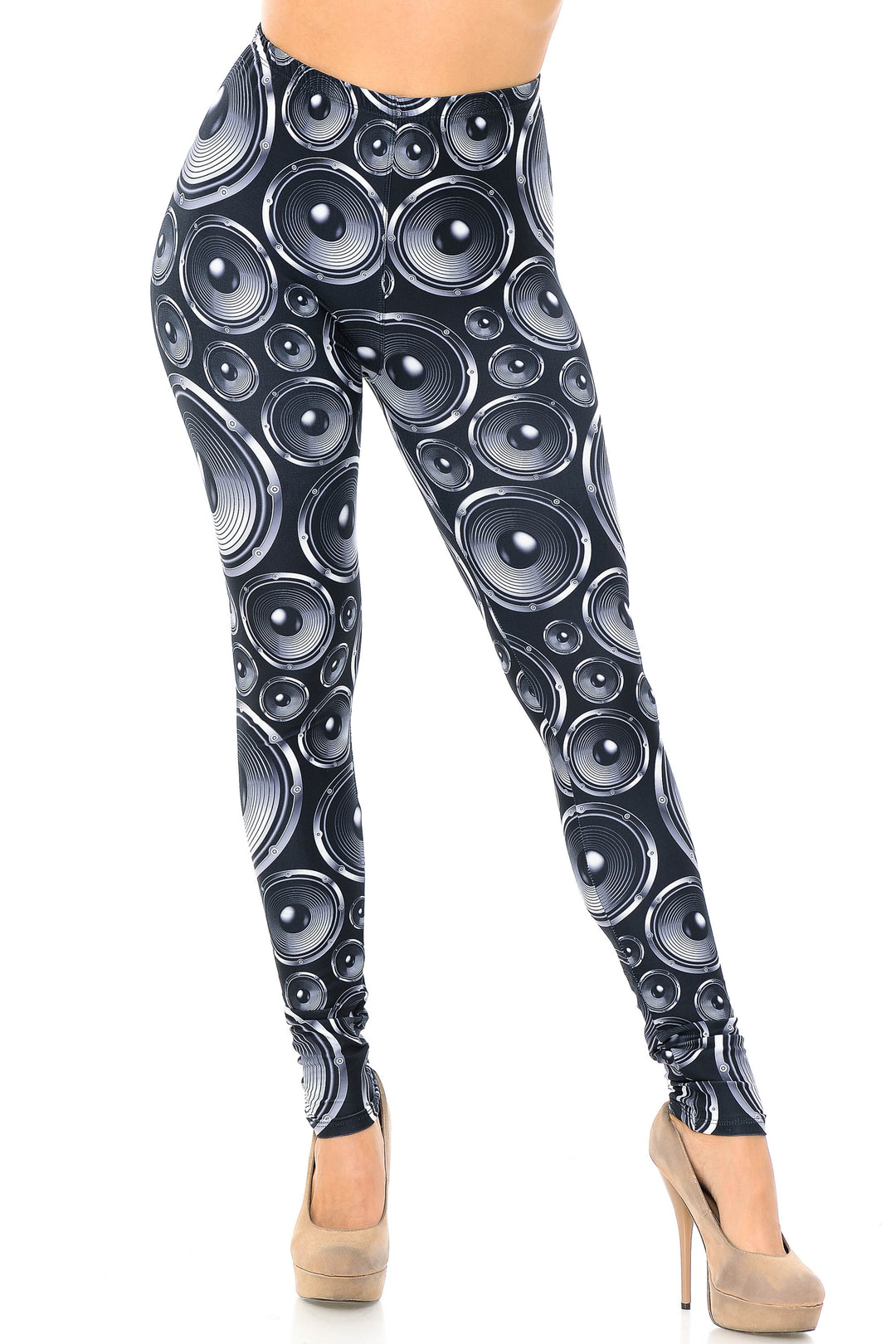 Creamy Soft Speaker Plus Size Leggings - USA Fashion