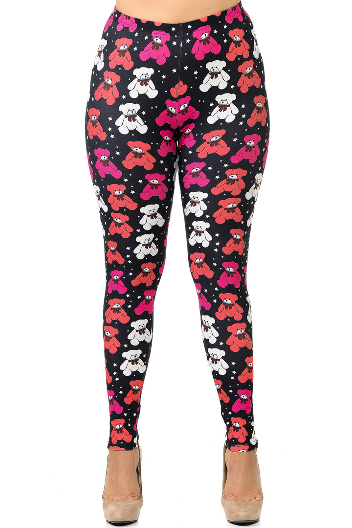 Creamy Soft Teddy Bear Plus Size Leggings