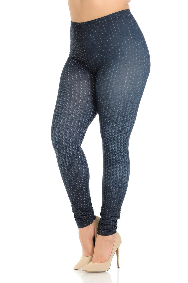 Creamy Soft Textured Dots Plus Size Leggings - Signature Collection