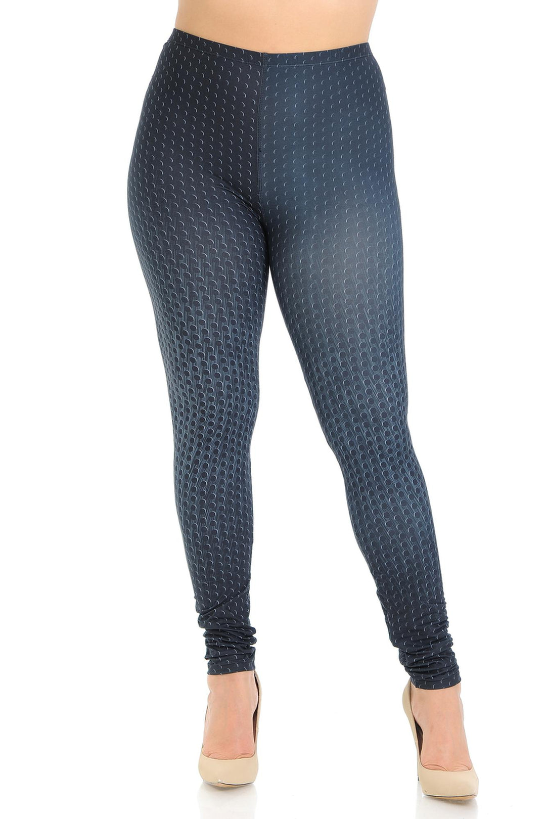 Creamy Soft Textured Dots Plus Size Leggings - Signature Collection