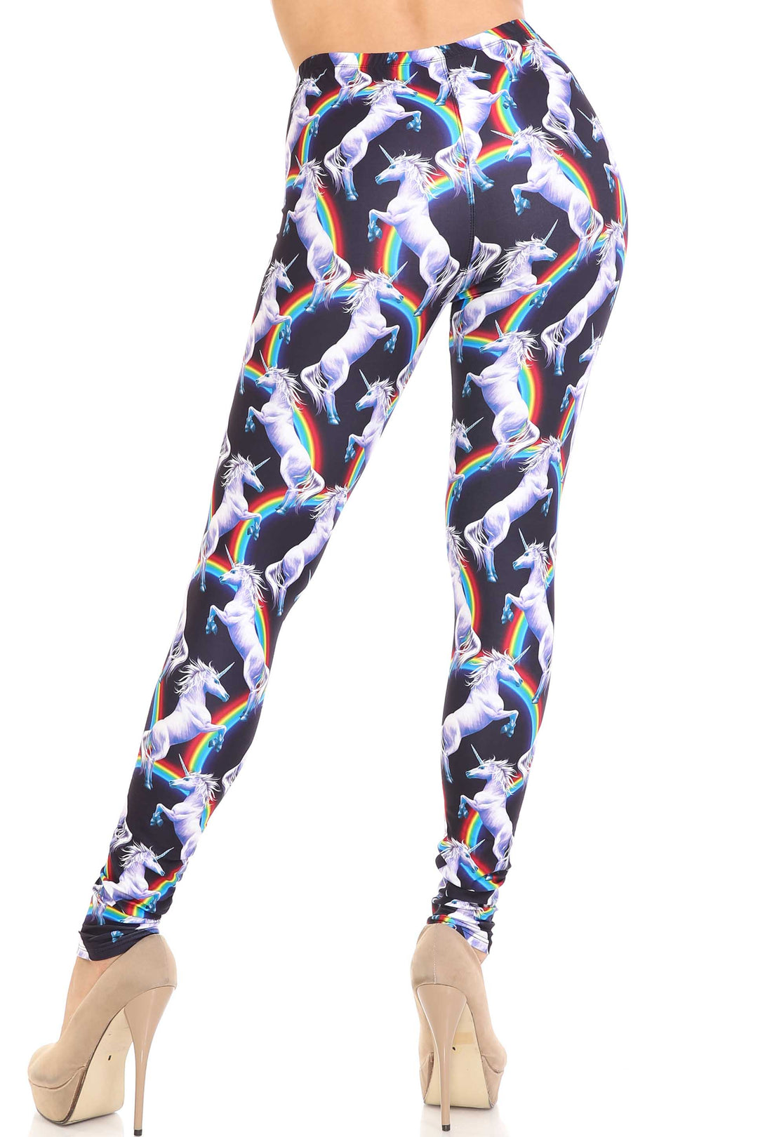 Creamy Soft Rainbow Unicorn Plus Size Leggings - By USA Fashion